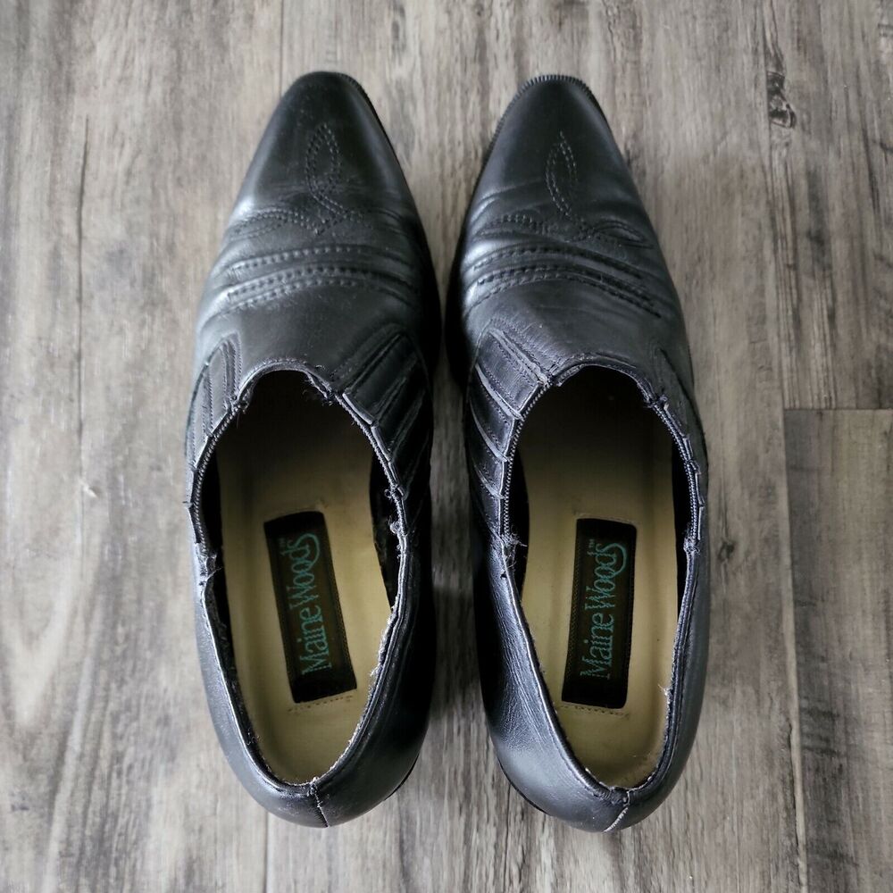 Maine Woods Slip on Sho Womens Black 7.5 M Narrow Cheyenne - Picture 5 of 5